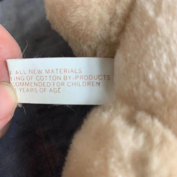 Teddy Bear Beige Jointed with Red Ribbon  9” Tall Plush Stuffed Animal Toy - Picture 6 of 6